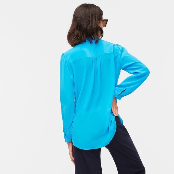 J. CREW Tie-neck blouse in Re-Imagined Silk size XS - Picture 15 of 15